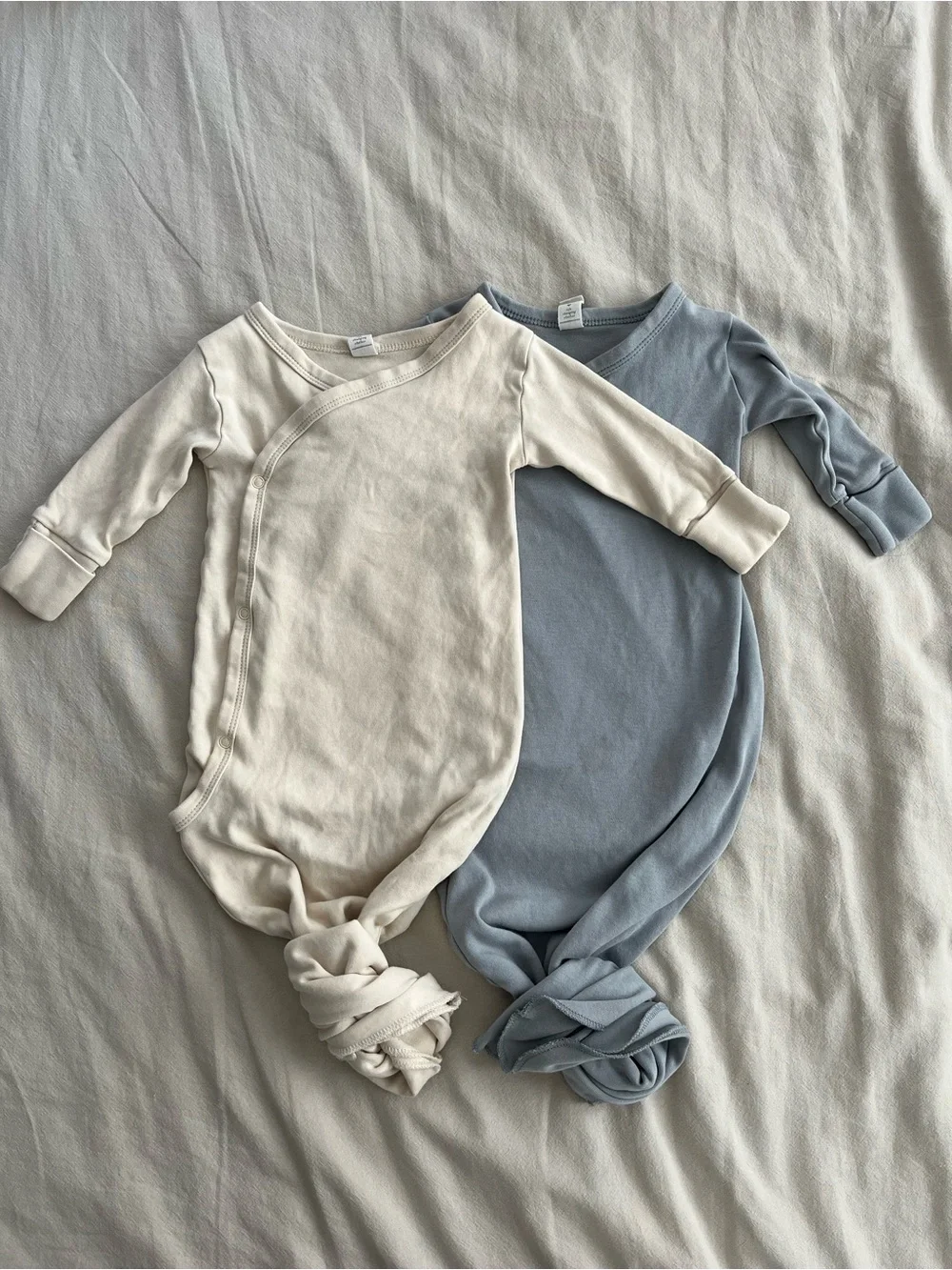 Lot of 2 Colored Organics Baby Indy Kimono Gowns